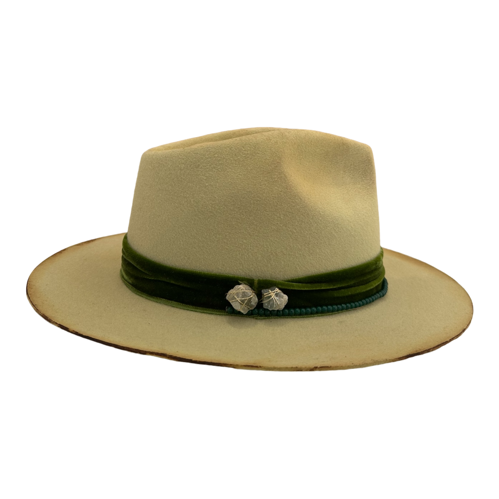 Green Stone - Adult Fedora Hat By Bruce And Noah